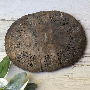 Vintage Silver Plated Italy WA William Adams Italy Filigree Footed Trivet